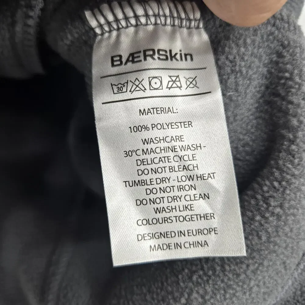 Baerskin Tactical Supply Full Zip Hooded Fleece Utility Jacket Outdoor Size L